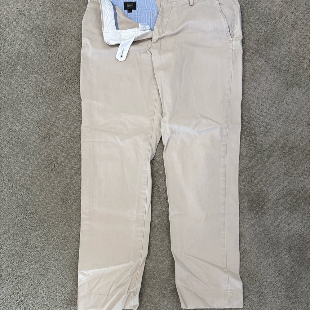 J. Crew Tan Chinos Relaxed Fit Lightweight